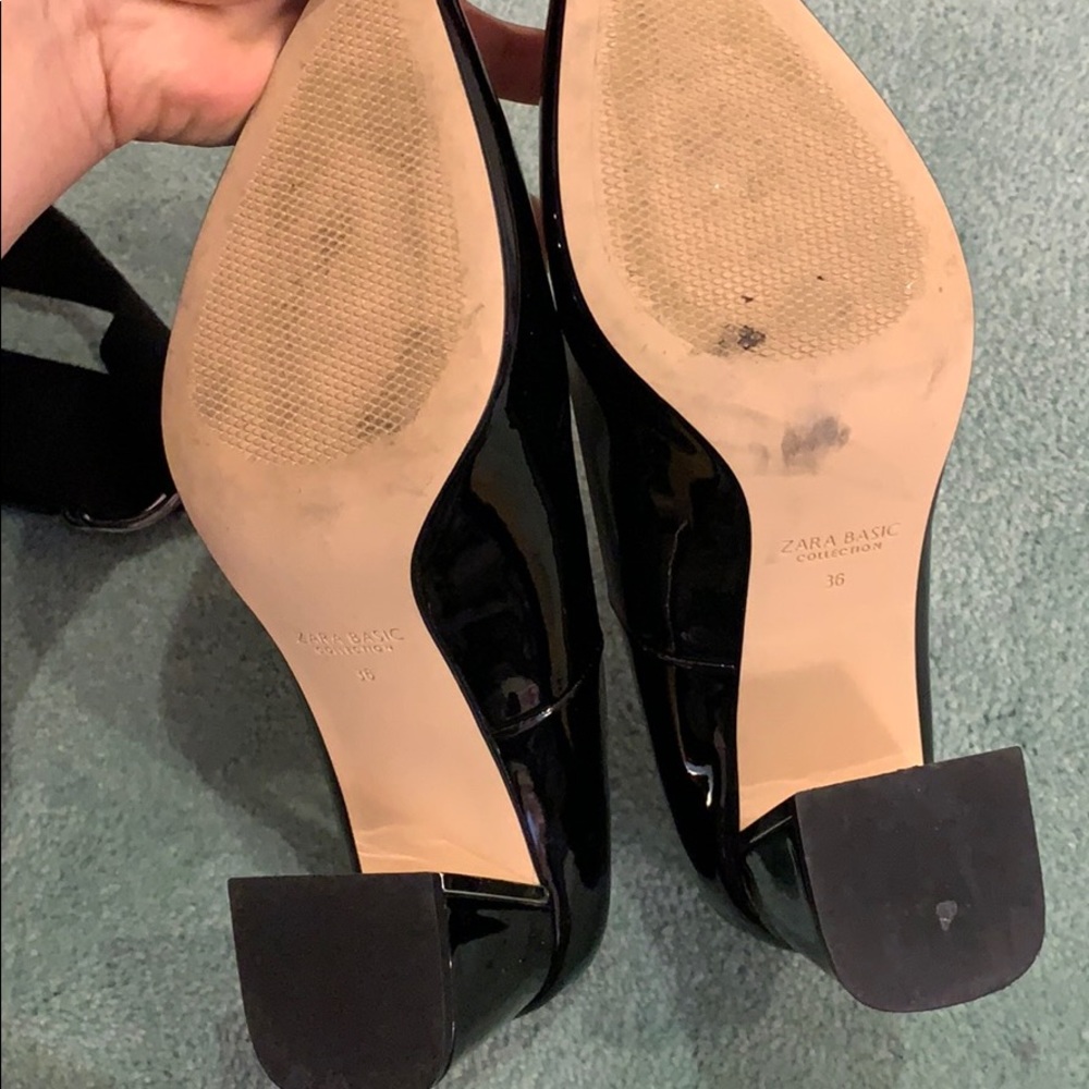 ZARA Patent Black Pumps - Picture 3 of 4